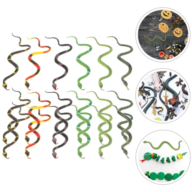 18 Pcs Rubber Snake Toy Kid Cognitive Prank Toys Halloween Children’s Childrens