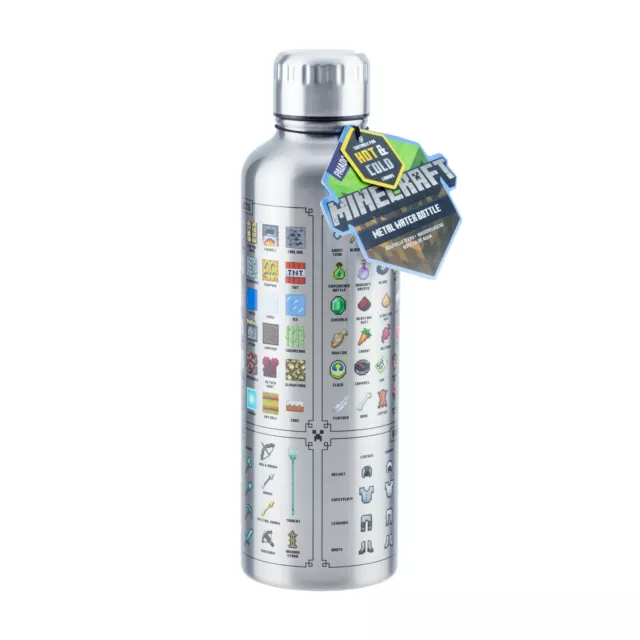 Minecraft Botella en Metal - Metal Water Bottle Paladone Products