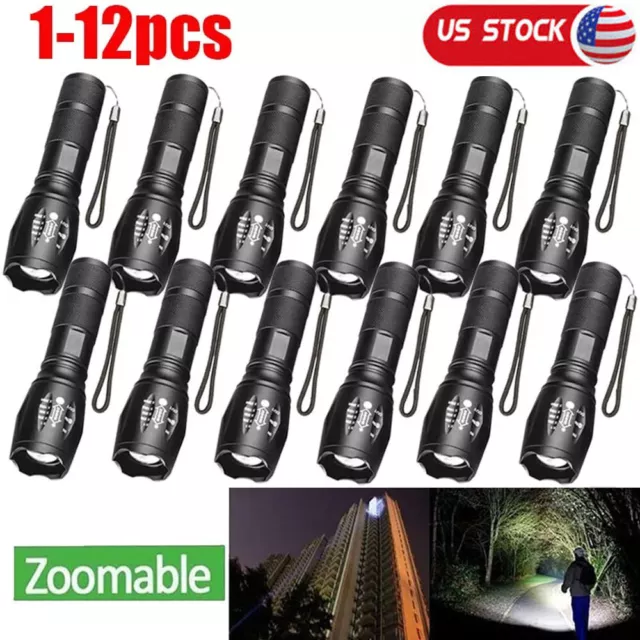 Super-Bright 90000LM LED Tactical Military LED Flashlight Torch 5 Modes Zoomable Super-Bright 90000LM LED Tactical Military LED Flashlight Torch 5 Modes Zoomable