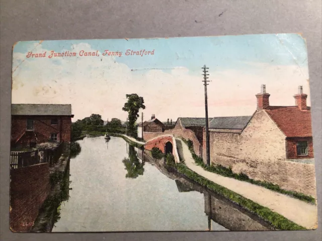 Postcard  Grand Junction Canal  Fenny Stratford  Buckinghamshire