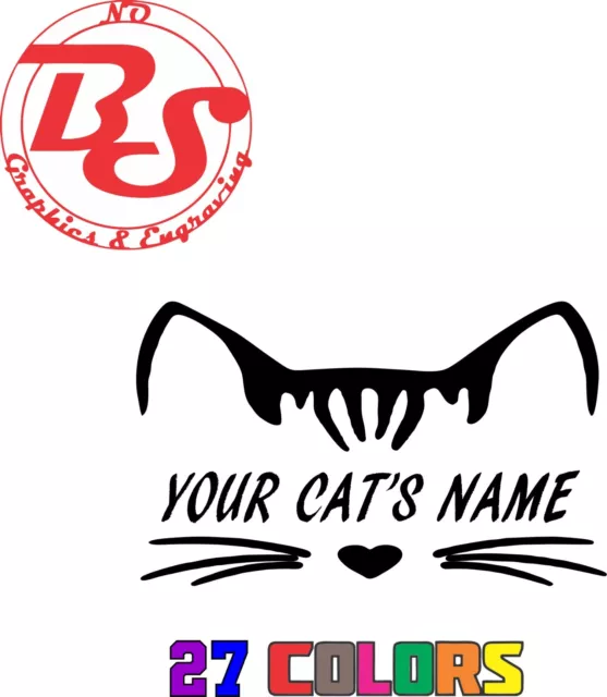 6" CUSTOM Cat or Dog Dad Mom Vinyl Decal Meow Kitten Pet Love Family Animal noBS