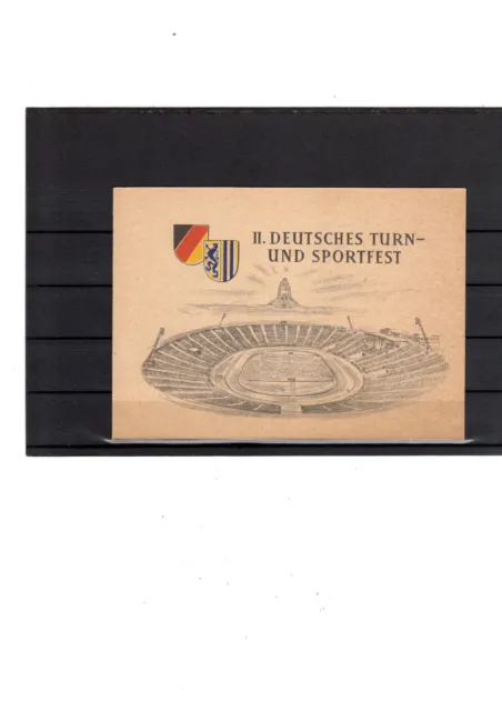 DDR Klappkarte 1956 Mi.Nr. 530-533 Turn und Sportfest Leipzig