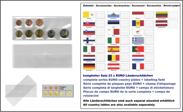 Bolsitas para monedas Juegos-de-monedas-euro Envío hojas Look 1-K7ES 1000 Pack