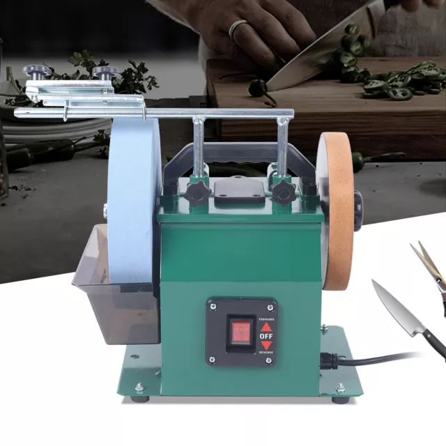 Electric Knife Sharpener Water-cooled Grinding Machine +10" Sharpening Stone
