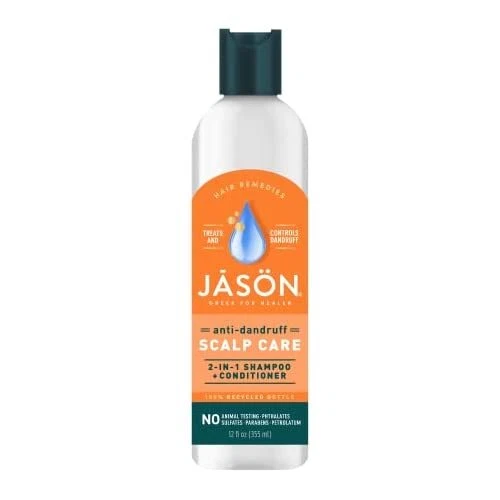 Jason Dandruff Relief Treatment 2-in-1 Shampoo & Conditioner, 12 Fl Oz (Pack of