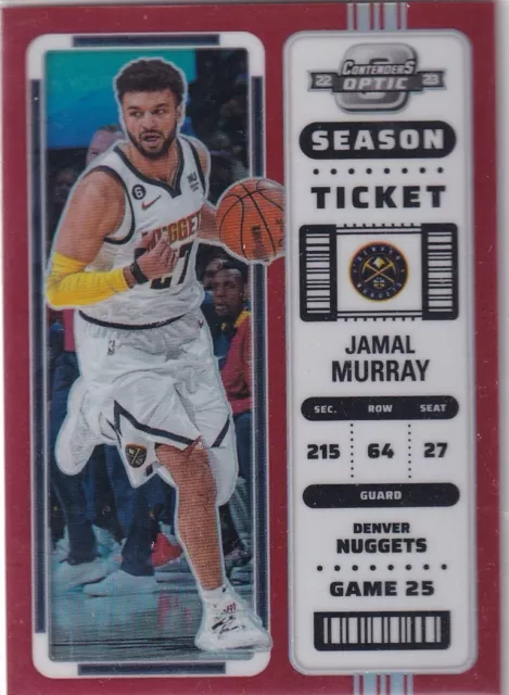 Panini Contenders Optic 2022-23 Basketball NBA No 42 Jamal Murray Rouge Parallel