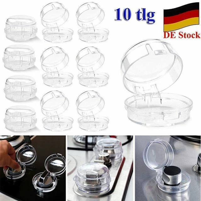 10x Herdknopf Abdeckung Infant Kind Sicherheitsschalter Herdschutz Knopfschutz