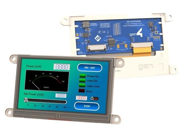 GEN4-4DCAPE-43T Display: TFT 4,3" 480x272 Bel: LED ABM: 127,6x69,3x7,9mm Sistema 4D