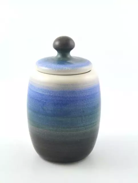 Mid Century BEIT- HAYOTSER Israel Hand Crafted Multi Color Lidded Jar Vase Urn