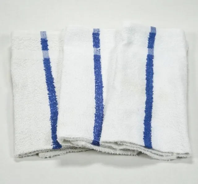 300-Blue Stripe Bar Towels (Kitchen/Restaurant Cleaning) 33oz