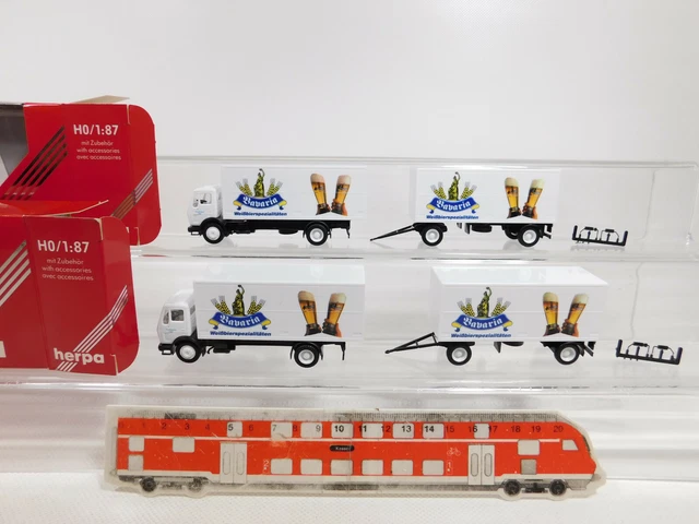 Herpa – 4 Dollys Pour Remorques De Camion à L’échelle 1/87 – Modèle Fini En Plastique Noir