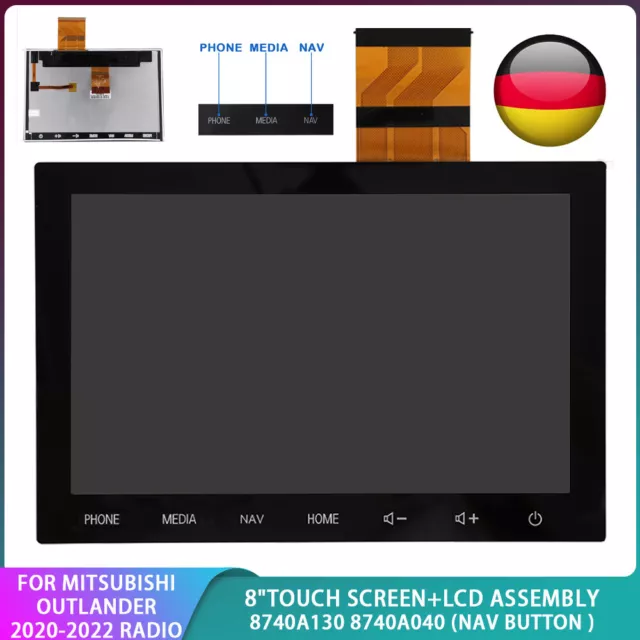 8'' NAV LCD Touchscreen Display Digitizer Für Mitsubishi Outlander Navigation