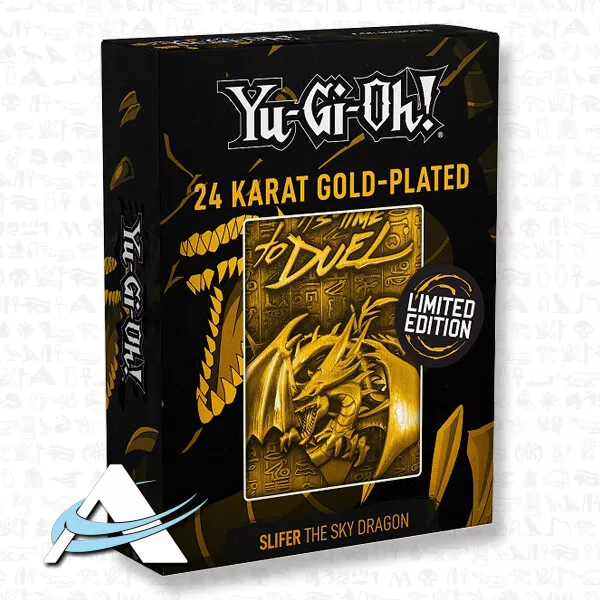 Slifer il Drago del Cielo • Carta di Metallo Placcata Oro 24k YUGIOH FANATTIK