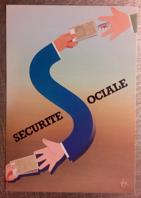 SECURITE SOCIALE publicité Fore illustrateur Secu  carte postale cpsm postcard