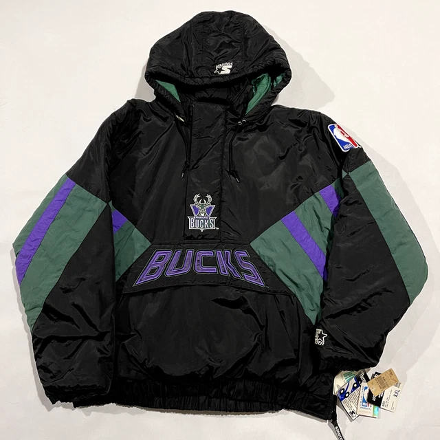 Milwaukee Bucks Satin Vintage NBA Authentics Starter Jacket Size XL BNWT