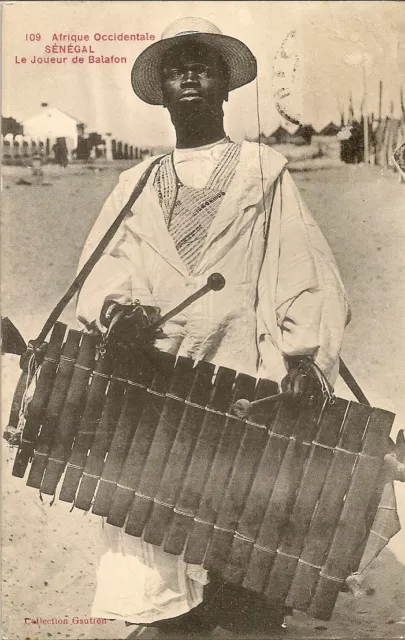 Carte Postale Afrique Senegal Le Joueur De Balafon