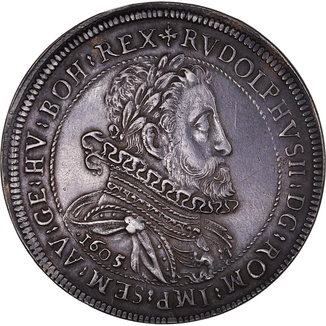 [#1065233] Monnaie, Autriche, Rudolf II, Thaler, 1605, Hall, SUP+, Argent, KM:37