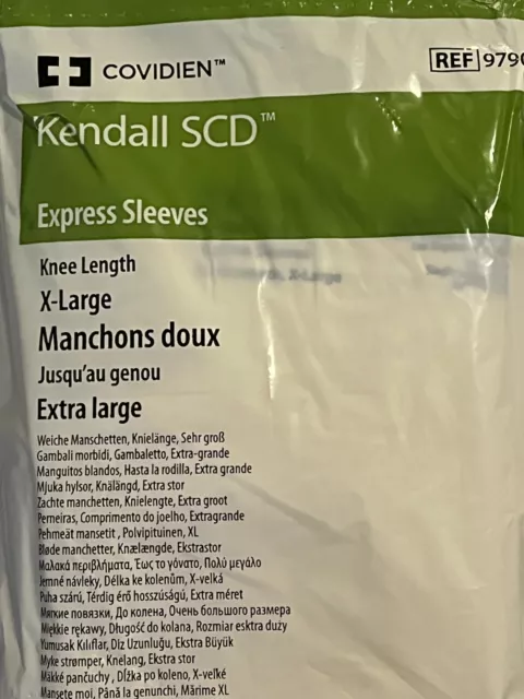 Kendall 700 Express SCD Compression Leg Sleeves Knee Length X-LARGE XL 9790