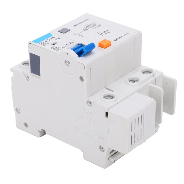 Disjoncteur Différentiel 1P+N 16A 6kA | Protection Fuite Courant & Surcharge | Montage Rail DIN 35mm