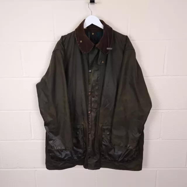 BARBOUR NORTHUMBRIA WAX Jacket Mens C44 XL Vintage Waxed Cotton Coat ...