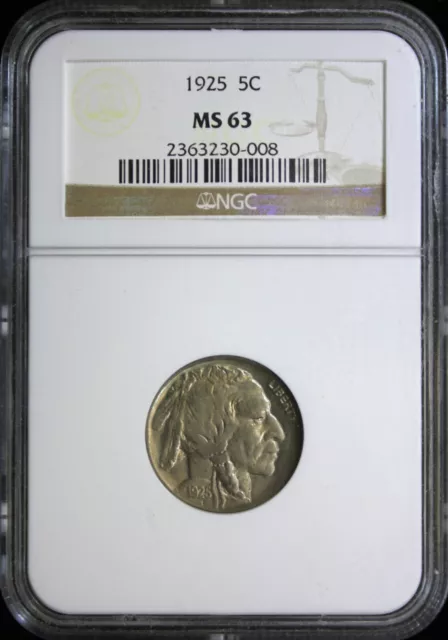 1925 MS63 Buffalo Nickel NGC Mint State 63 (2431002)