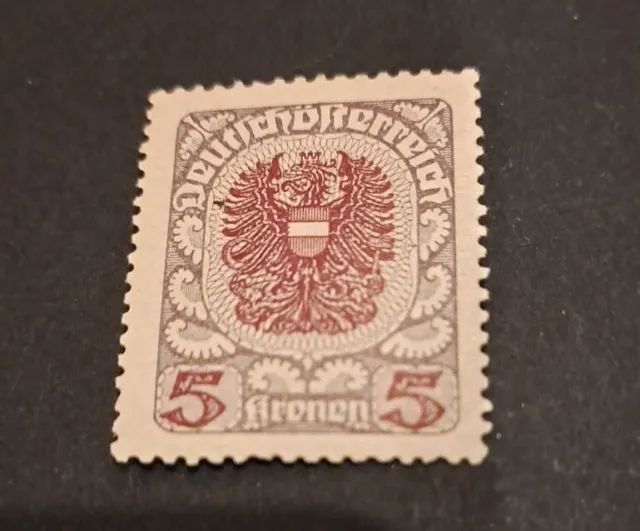 Alte Briefmarke Österreich , Deutschösterreich, 5 Kronen