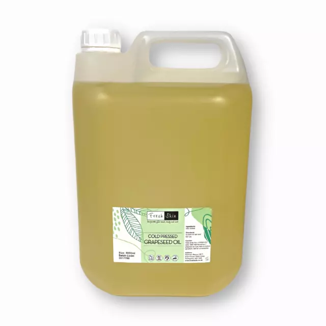 Grapeseed Oil 5 Litre | 100% Pure & Natural Base Carrier Massage Oil (5000ml)