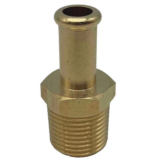SPEEDAIRE 6AFJ8 Beaded  Fitting,Brass,3/8"NPTx3/8"Barb