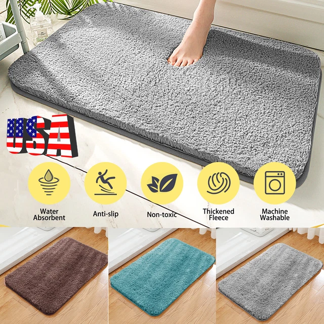 Super Water Absorbent Soft Memory Foam Bath Mat Non-Slip Bathroom Shower Rug USA