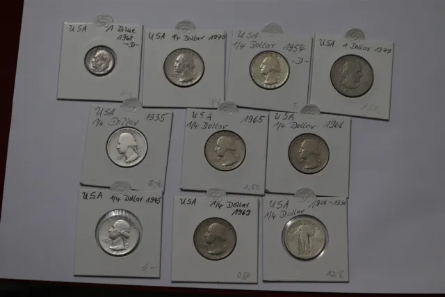 🧭 🇺🇸 Usa Massive Quarter Dollars Some Silver B56 #14 Bx13