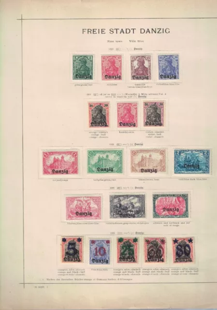 Briefmarken Teilsammlung Danzig .