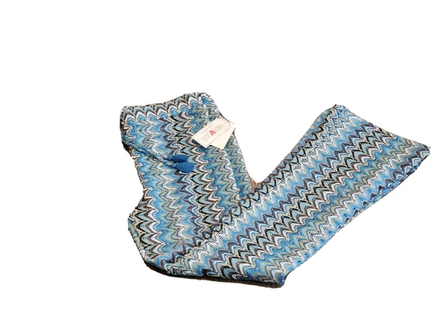 NWT Kandy Kiss Girls Full Lenght Bell Bottom Pant XL Girls Multi-Color Blue