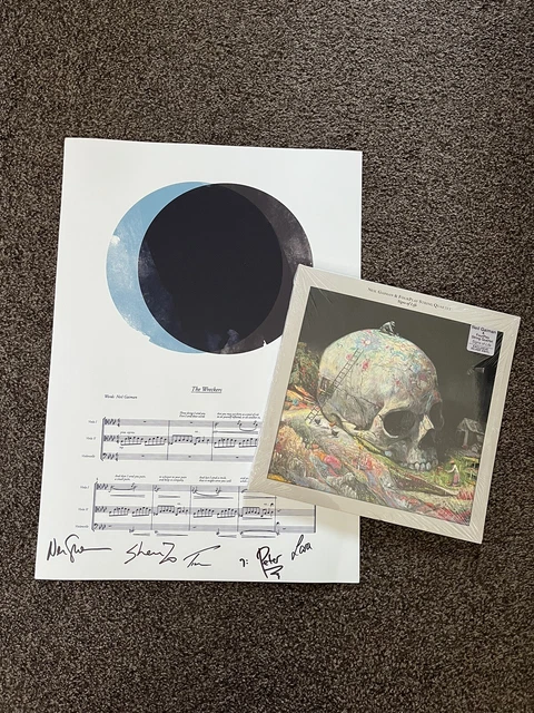 NEIL GAIMAN & FOURPLAY STRING QUARTET SIGNED poster /200. SIGNS OF LIFE VINYL NEIL GAIMAN & FOURPLAY STRING QUARTET SIGNED poster /200. SIGNS OF LIFE VINYL