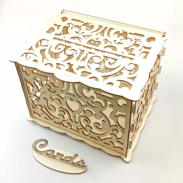 DIY Hollow Wooden Greeting Card Box Wedding Reception Supplies (JMO1774)