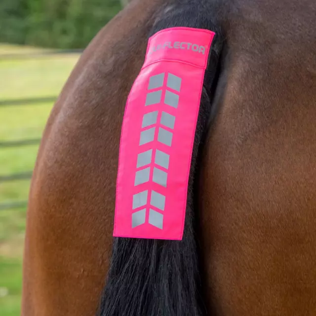 Equi-Flector Reflective Tail Strap - Pink - HiViz Tail Strap For Horses