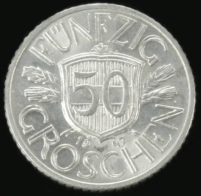 Austria 50 Groschen 1946 to 1955 (Choose the Grade and Year) KM2870 (GLIC-003A)