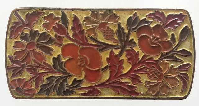 Broche Ancienne Art Déco En Bronze - Motif Roses, Bon état - Bijou Vintage Années 20-30