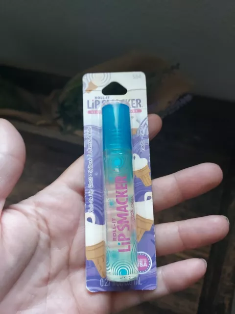 Vintage Bonne Bell Cotton Candy Gloss Roll-it Lip Smacker NEW Manufacturer Error