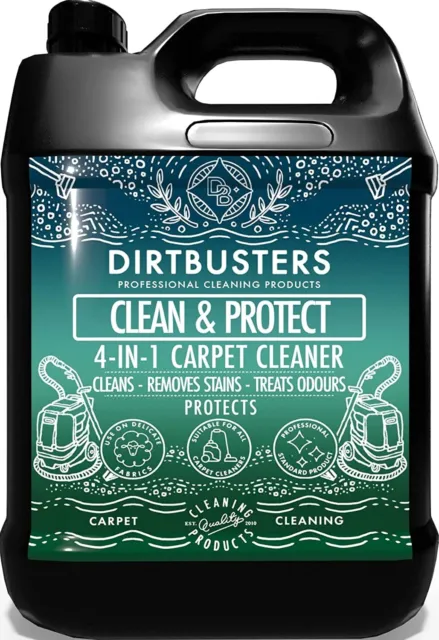 Dirtbusters carpet cleaning shampoo solution cleaner odour Stain remover 5 litre