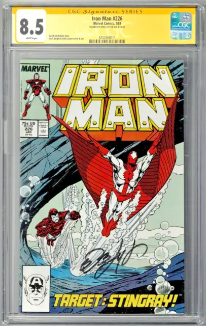 Iron Man #226 CGC SS 8.5 (Jan 1988, Marvel) Signed by Bob Layton, Armor Wars