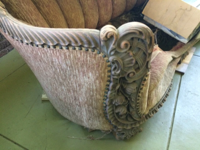 Antique Carved Roses Wood Carving Architectural Salvage Art Deco Victorian 