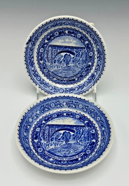 2 Centenary Baltimore & Ohio Railroad Lamberton Fruit Dessert Sauce Bowls 5 1/4"
