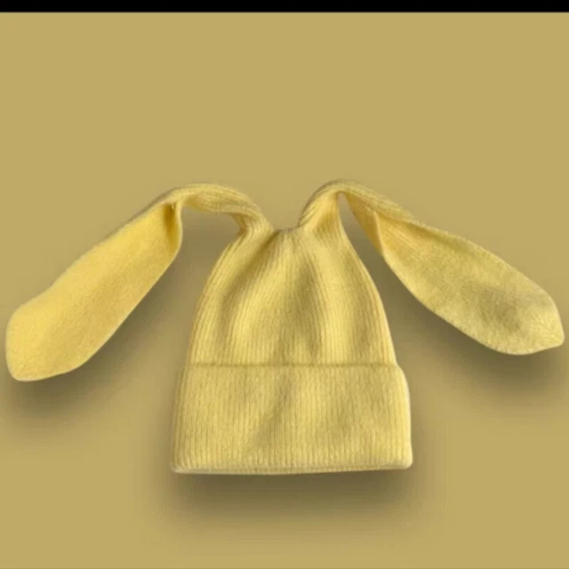 Donna Casual Bunny Orecchio Maglia Cappello Carino Berretto Inverno Sci Caldo
