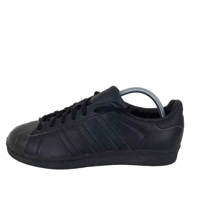 adidas Superstar schwarz glänzend Sport Trainer Sneaker Damen Größe UK 7 Euro 40