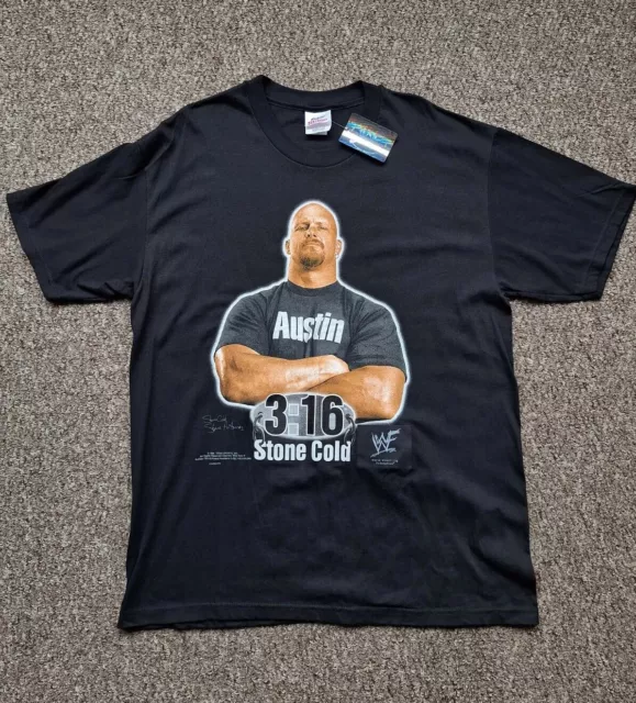 1999 Original Official Talking Stone Cold Steve Austin 3:16 T-Shirt WWE Sounds