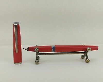 Vintage Markant PIONIER II Fountain Pen Piston Filler Red #4611