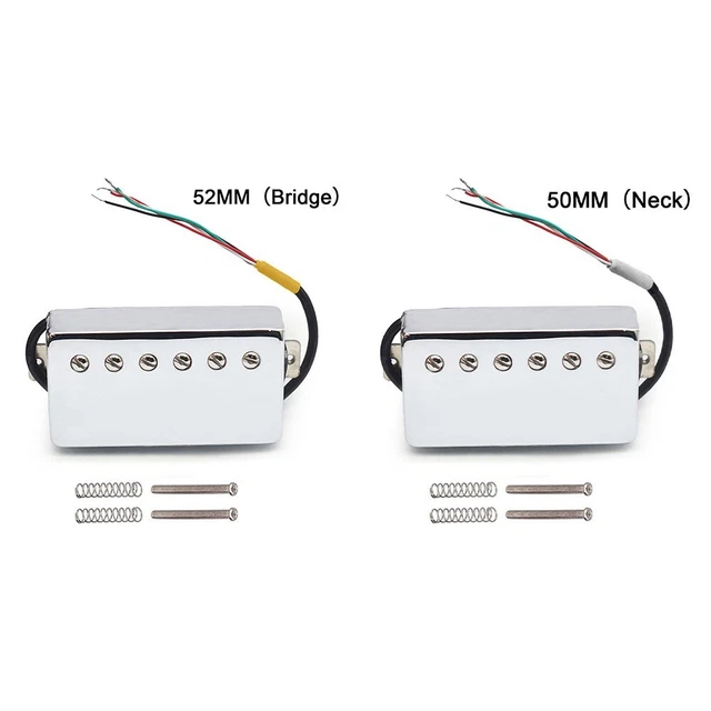E-Gitarre Humbucker Pickup Set mit einreihigen verstellbaren Stangenstücken