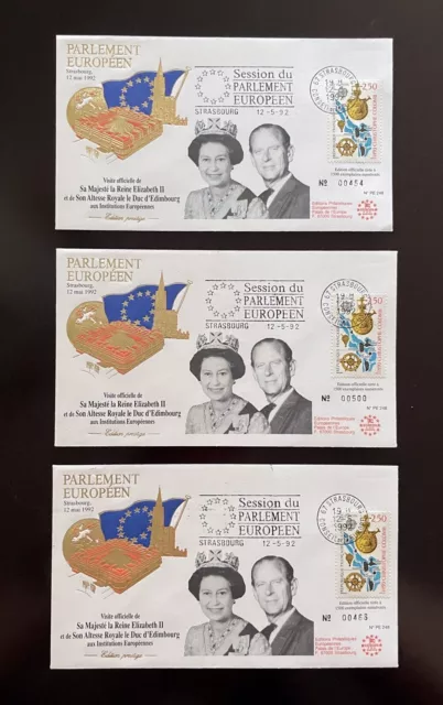 Ersttagsbrief Europäisches Parlament Königin Elizabeth II 1992