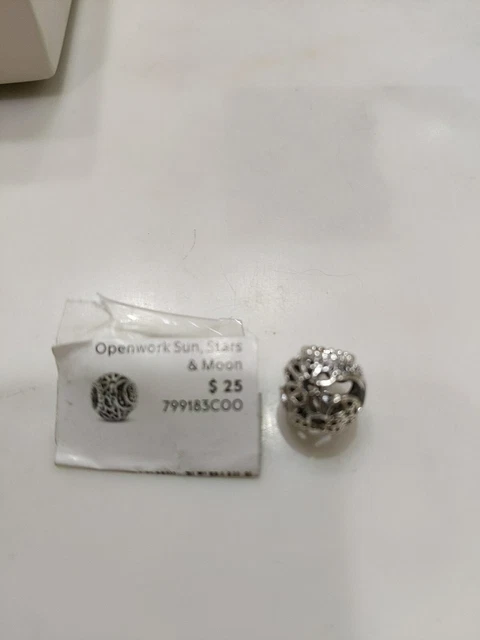 Authentic Pandora Charm 799183c00 Openwork Sun Stars & Moon