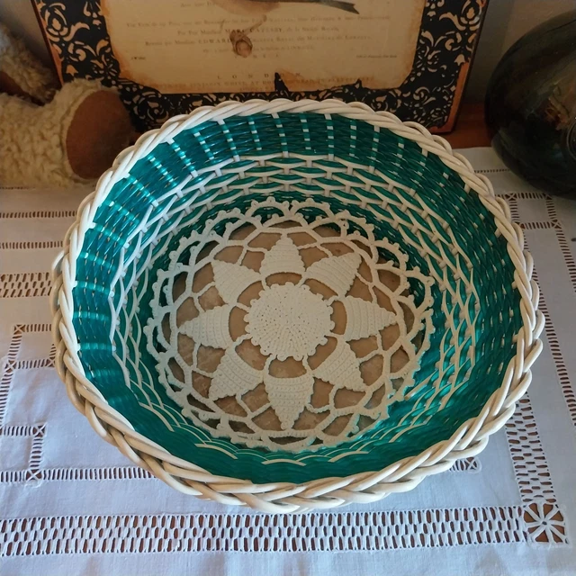 Panier à Oeufs Vintage En Fil De Fer Jaune Années 70 - Occasion, Bon état, France